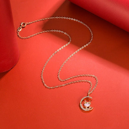 Women's Korean Style Ross Chinese Zodiac Rose Gold Pendant - Daebak