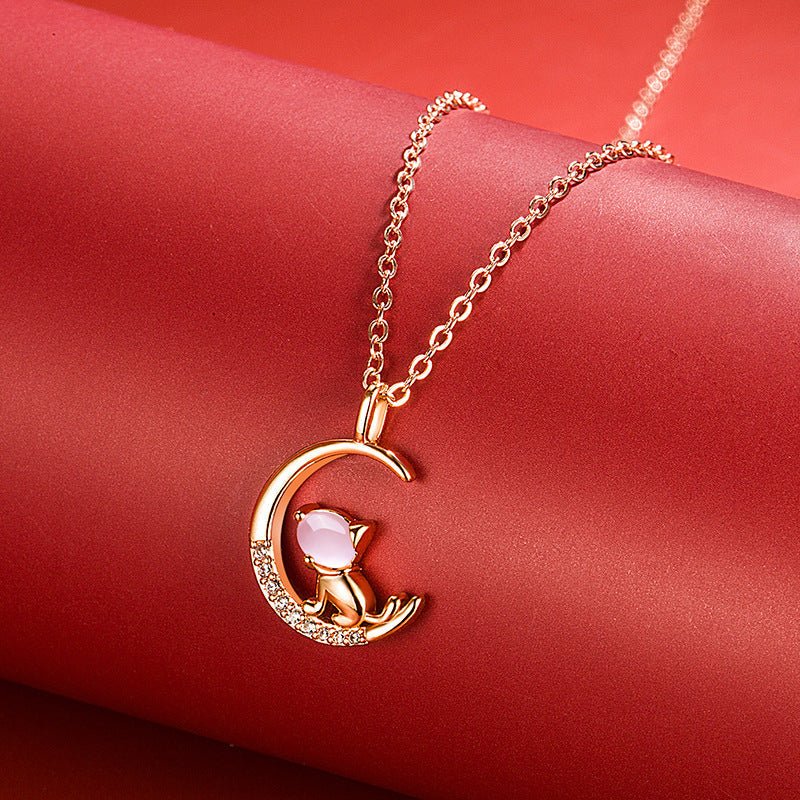 Women's Korean Style Ross Chinese Zodiac Rose Gold Pendant - Daebak