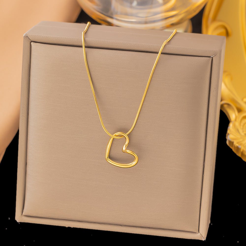 Women's Luxury Minority Hollow Heart For Korean Style Simple Design Clavicle Necklaces - Daebak