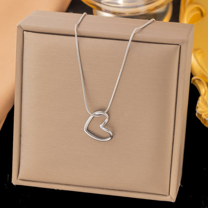 Women's Luxury Minority Hollow Heart For Korean Style Simple Design Clavicle Necklaces - Daebak