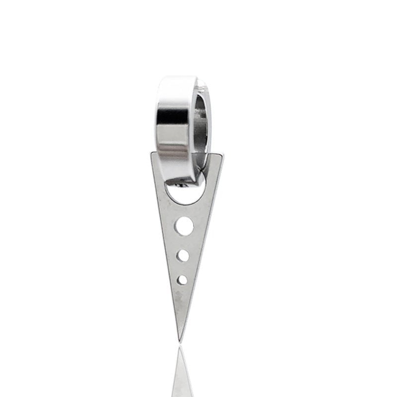 Women's & Men's Creative Korean Version Triangle Round Shape Stainless Ear Clip - Daebak