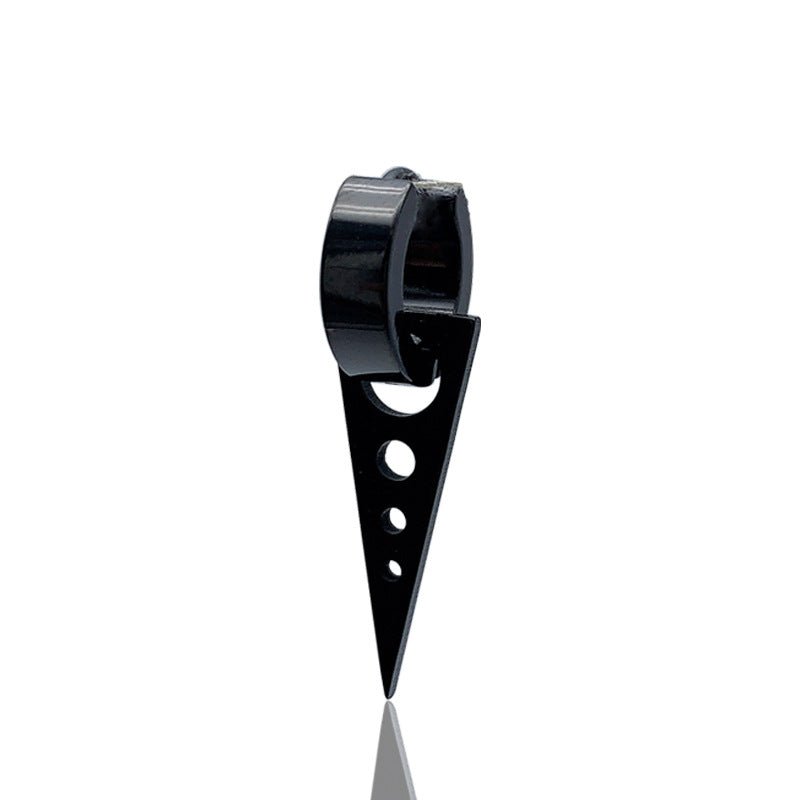 Women's & Men's Creative Korean Version Triangle Round Shape Stainless Ear Clip - Daebak