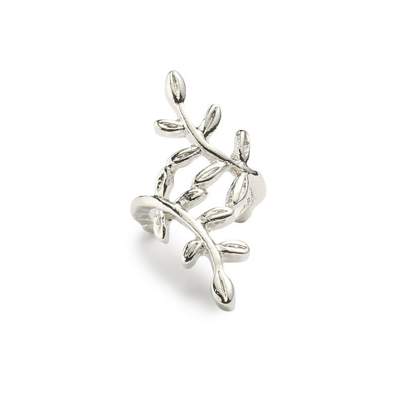 Women's & Men's Fashionable Trendy Korean Leaf Shaped Without Ear Clip - Daebak