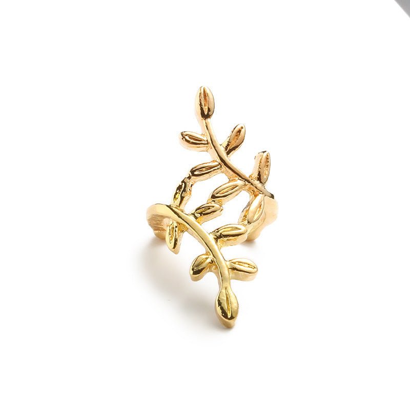 Women's & Men's Fashionable Trendy Korean Leaf Shaped Without Ear Clip - Daebak