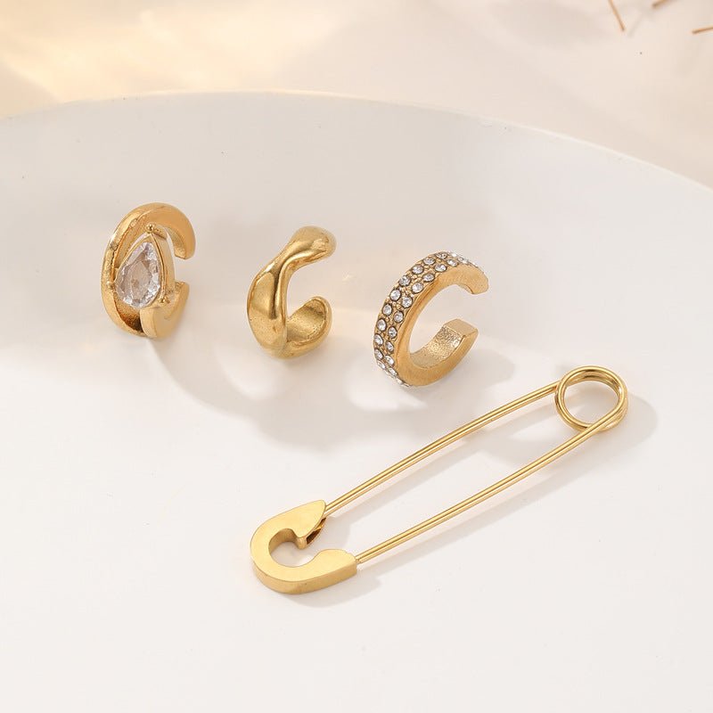 Women's & Men's Korean Style Minority Simple Unique Design Cold Cool Ear Clip - Daebak