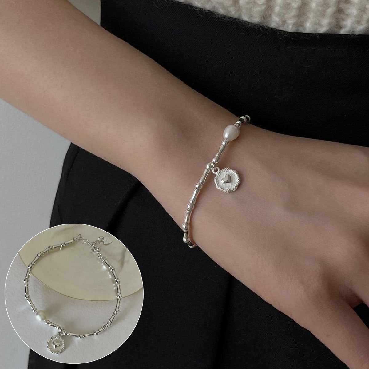 Women's & Men's Korean Style Vintage Vine Five-pointed Star Cross Bracelet - Daebak