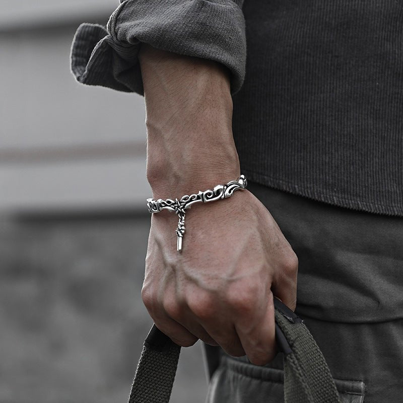 Women's & Men's Korean Style Vintage Vine Five-pointed Star Cross Bracelet - Daebak