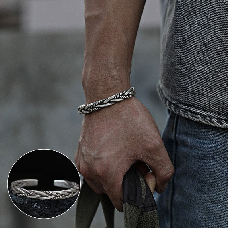 Women's & Men's Korean Style Vintage Vine Five-pointed Star Cross Bracelet - Daebak