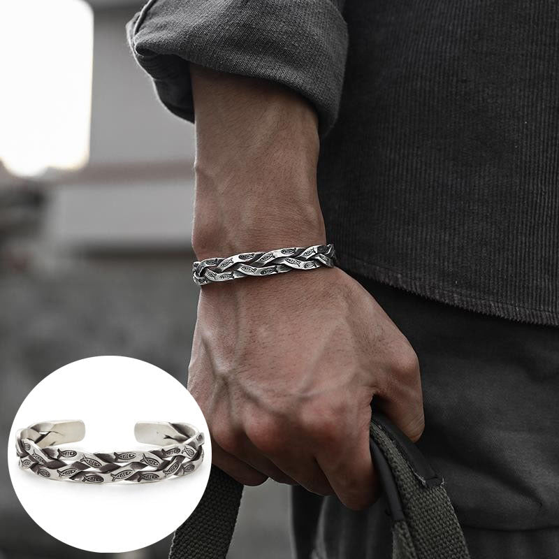 Women's & Men's Korean Style Vintage Vine Five-pointed Star Cross Bracelet - Daebak