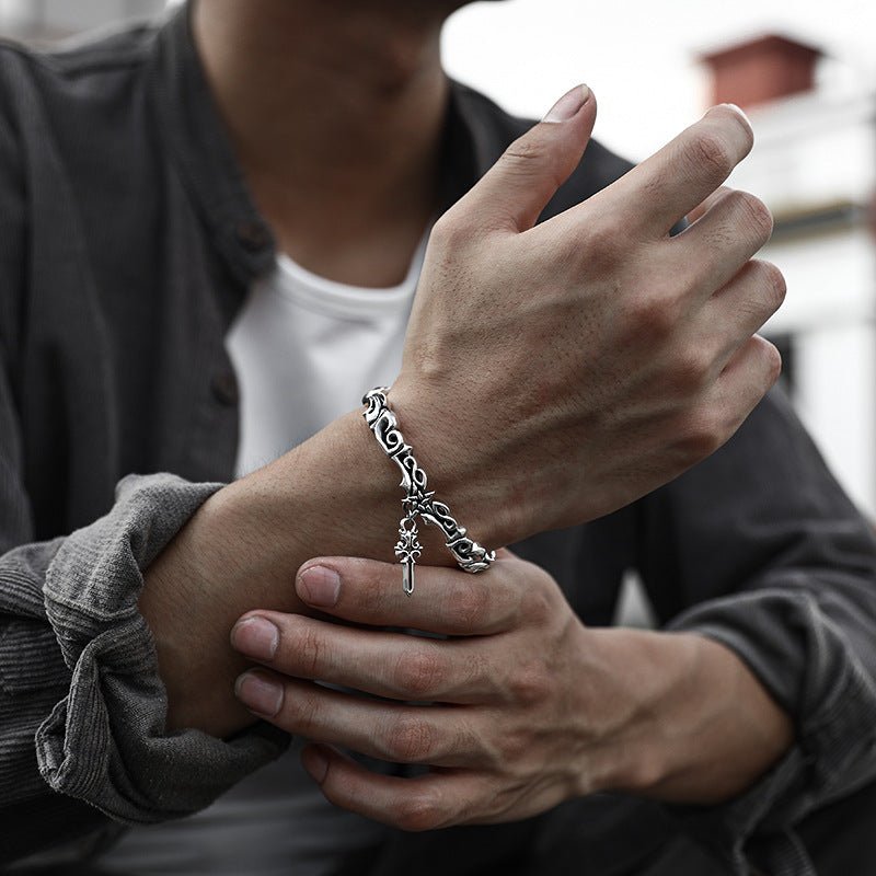 Women's & Men's Korean Style Vintage Vine Five-pointed Star Cross Bracelet - Daebak