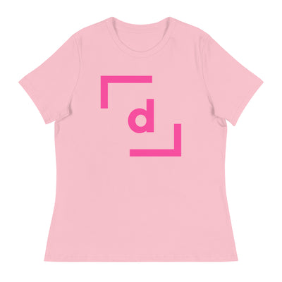 D’ Basic Tee (Women) - Pink Logo
