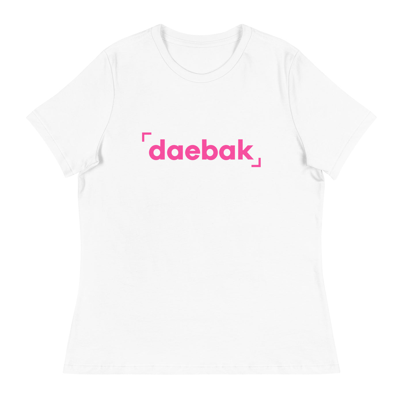 Daebak Basic Tee (Women) - Pink Logo