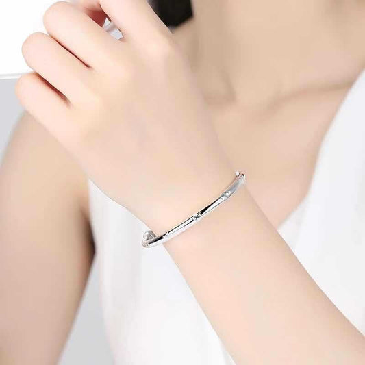 Women's Sier Korean Solid Fashion For Girlfriend Bracelets - Daebak