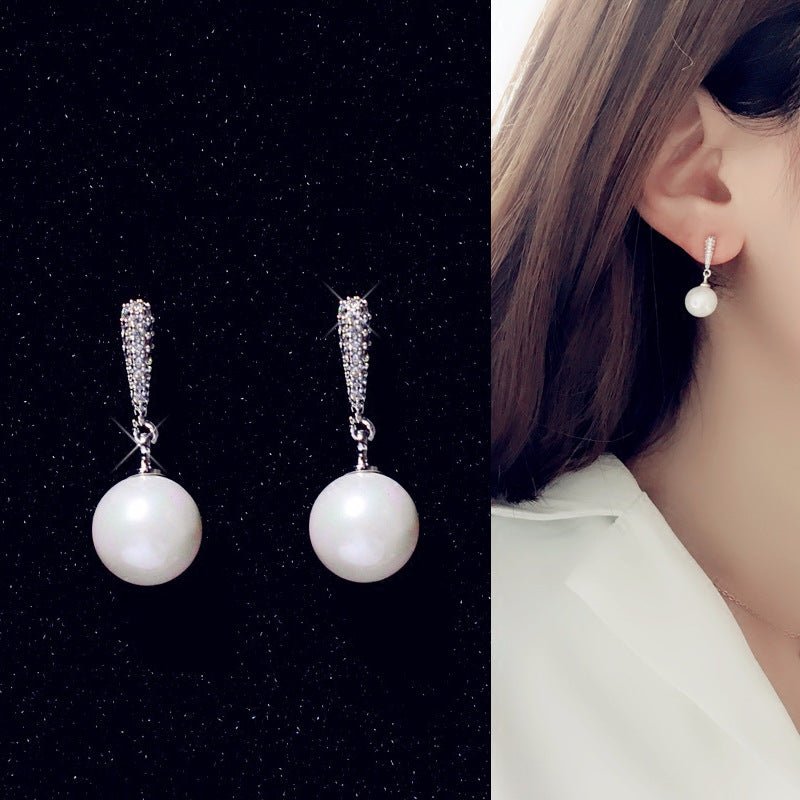 Women's Sterling Sier Korean Style Fashion Geometry Earrings - Daebak