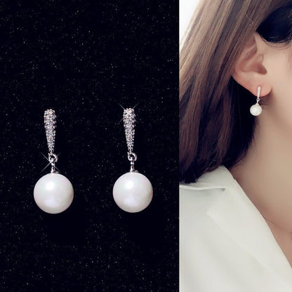 Women's Sterling Sier Korean Style Fashion Geometry Earrings - Daebak