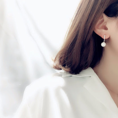 Women's Sterling Sier Korean Style Fashion Geometry Earrings - Daebak