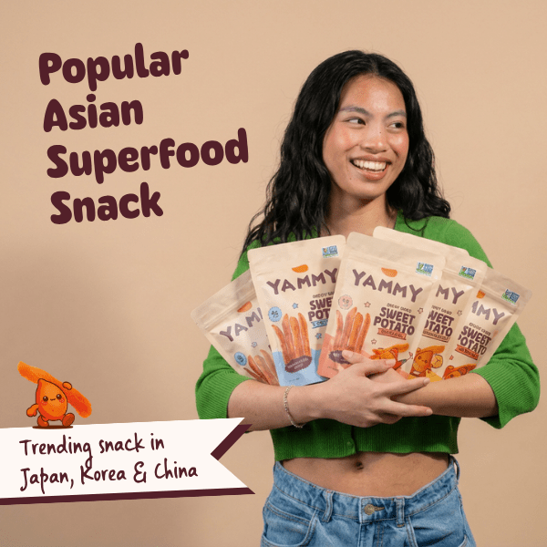 Yammy Chewy Dried Sweet Potato Variety Pack - Asian Snack (Pack of 10)