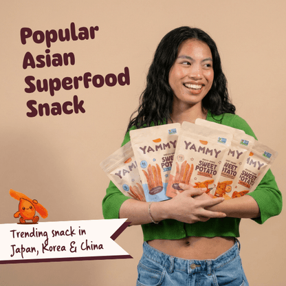 Yammy Chewy Dried Sweet Potato Variety Pack - Asian Snack (Pack of 10)