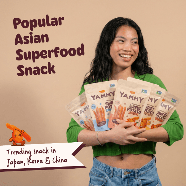 Yammy Chewy Dried Sweet Potato Variety Pack - Asian Snack (Pack of 10) - Daebak