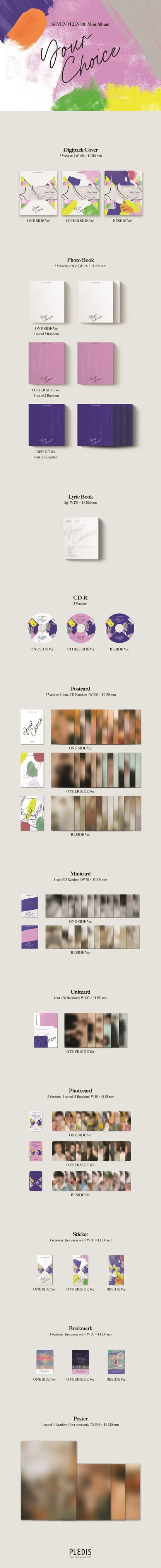Seventeen 8th Mini Album: Your Choice