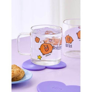 BT21 BABY Glass Mug & Coaster Set - Daebak