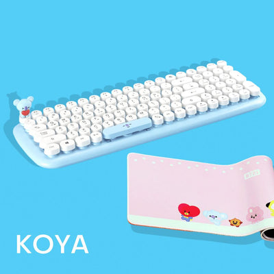 BT21 Retro Keyboard + Long Mouse Pad Set - Daebak