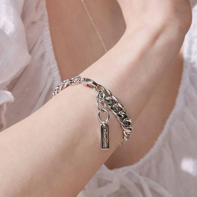 (BTS RM Wears!) Modern Metal Chain Bracelet - Daebak