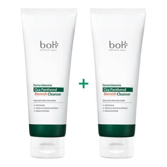 Botanic Heal boH Derma Intensive Cica Panthenol Blemish Cleanser 150ml 2-Pack Set - Daebak
