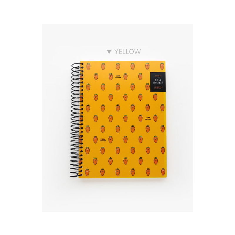 Carrot PP University Ring Notebook - Yellow