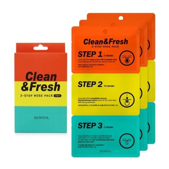 Clean & Fresh 3-Step Nose Pack (3 packs) - Daebak