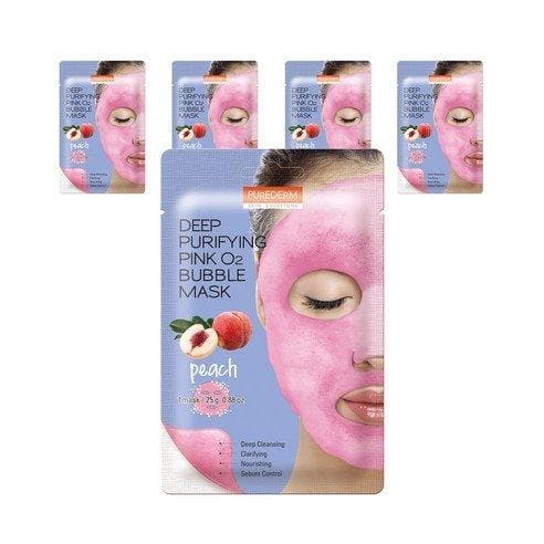 Deep Purifying Pink O2 Bubble Mask Peach (5ea/10ea) - Daebak