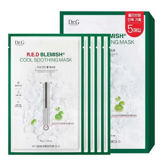 Dr.G Red Blemish Cool Soothing Mask 5 Sheets - Daebak