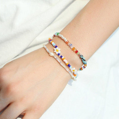 Flower Garden Color Beads Bracelet (worn by TWICE Sana) - Daebak
