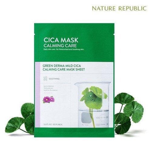 Green Derma Mild Cica Calming Care Mask 10pcs - Daebak