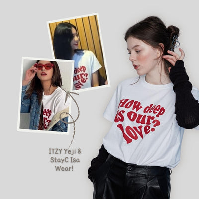[ITZY Yeji & STAYC Isa Wears!] In Love Tee - Daebak