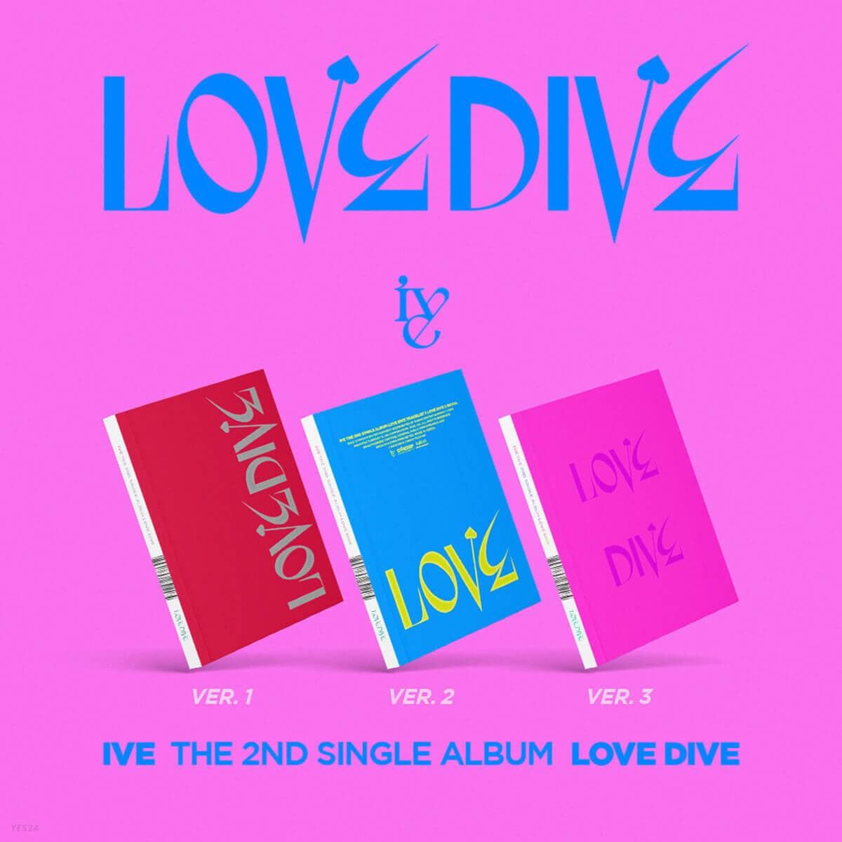 IVE - Love Dive (2nd Single Album) 3-SET - Daebak