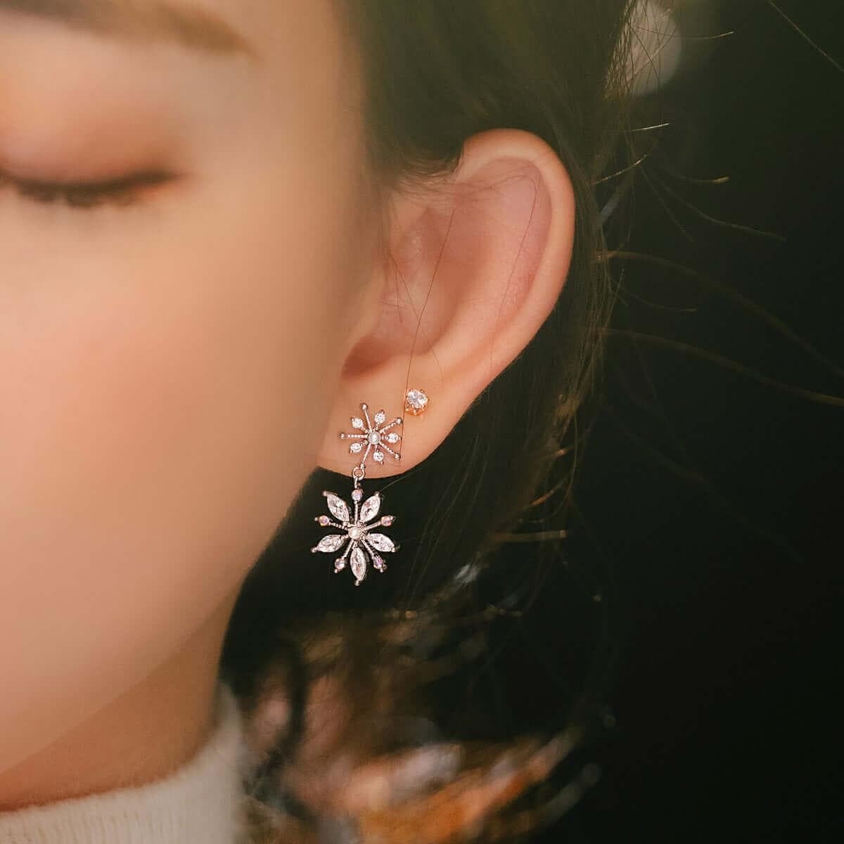 In Winter Earrings/Clip-on (worn by TWICE Momo) - Daebak