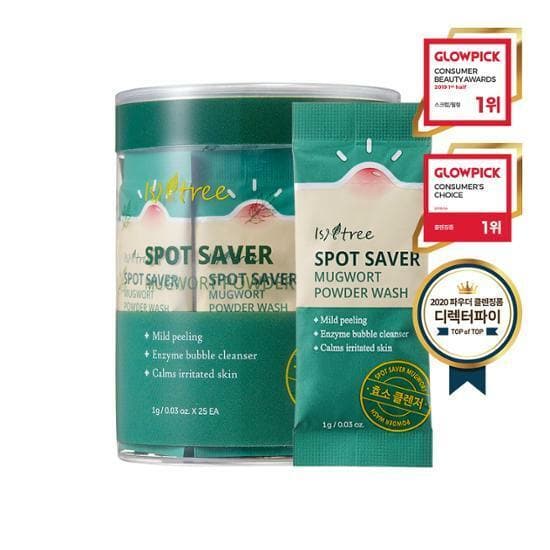 Isntree Spot Saver Mugwort Powder Wash 1g x 25 Count - Daebak