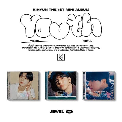 KIHYUN (MONSTA X) - YOUTH (1st Mini Album) Jewel Ver. - Daebak