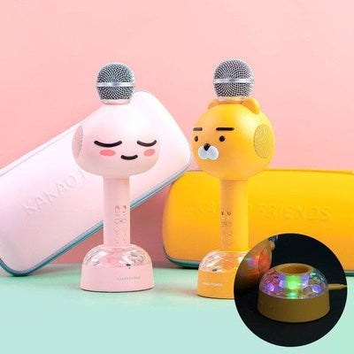 Kakao Friends Bluetooth Microphone Speaker (w/ mirror ball cradle) - Daebak