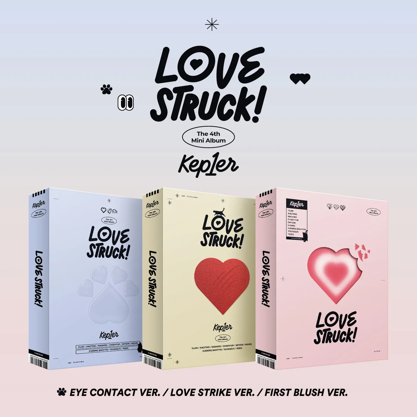 Kep1er - LOVESTRUCK! (4th Mini Album) 3-SET