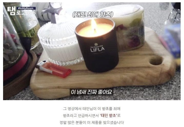 LIFLA Moringa Forest Soy Candle (SHINee Taemin's favorite) - Daebak