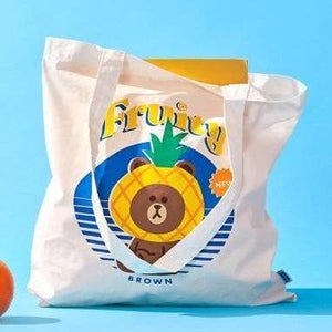 LINE FRIENDS Brown Fruity Eco Bag (M) - Daebak