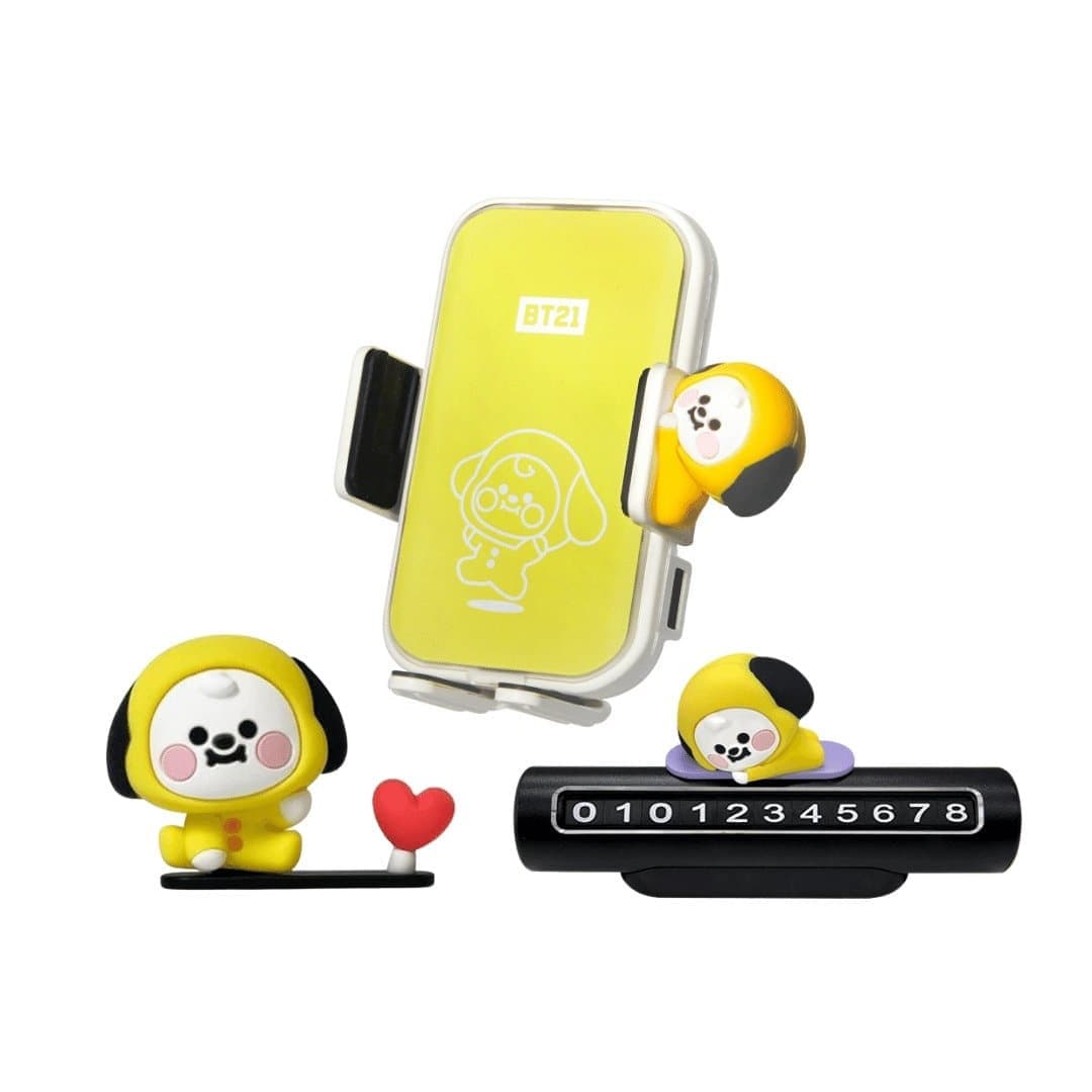 Last stock!) BT21 BABY Car 3-Set (Charger/Figure Mask Holder