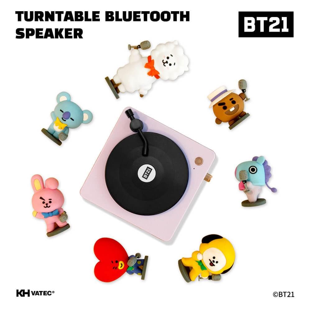 (Last stock!) BT21 Turntable Bluetooth Speaker - Daebak