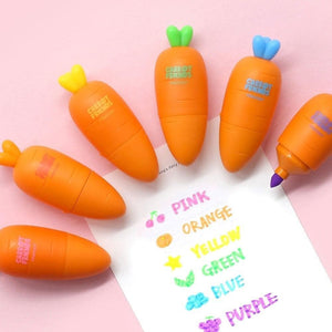 (Last stock!) Carrot Chubby Highlighter Pen (6p) - Daebak