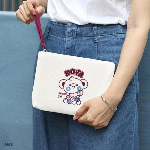 (Last stock!) monopoly x BT21 BABY Canvas Pouch L (Jelly Candy) - Daebak