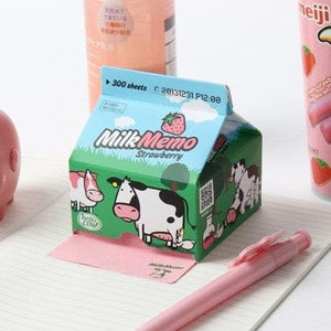 Milk Memo Pad (Strawberry) - Daebak