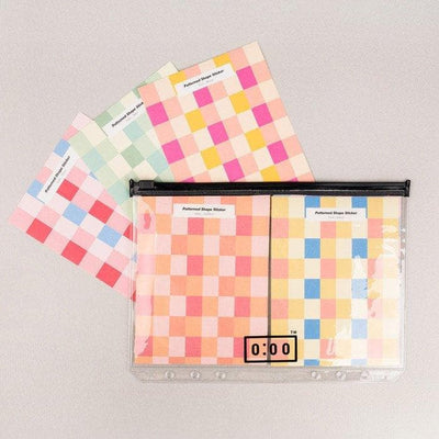 Minuit Patterned Sticker Pack Square 6 types (12 pieces per package) - Daebak