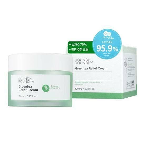 ROUND A'ROUND Green Tea Relief Cream 100ml (New) - Daebak
